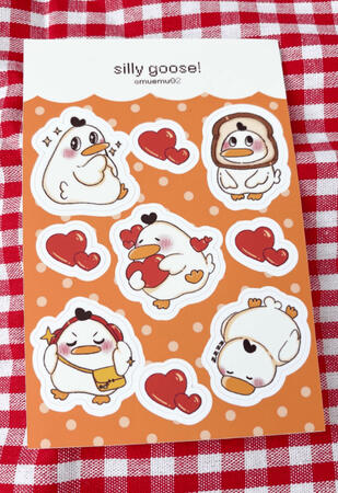 silly goose sticker sheet